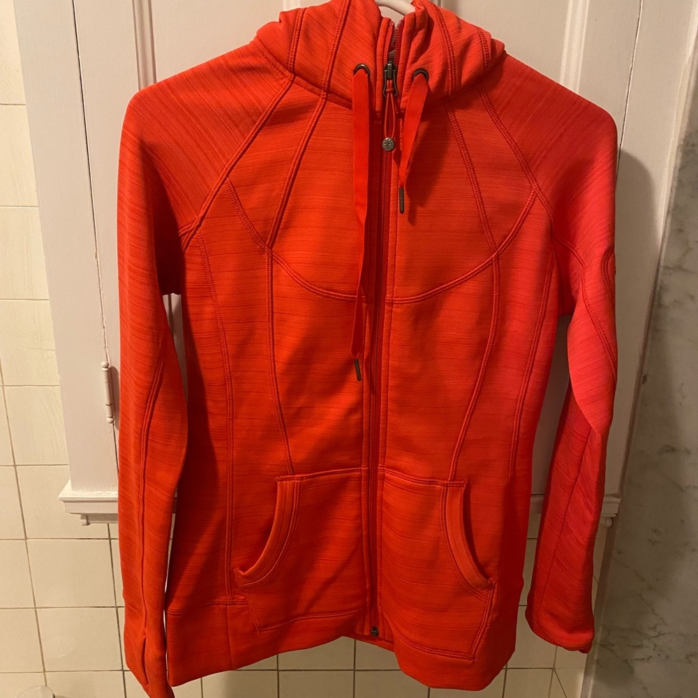Orange athleta zip up